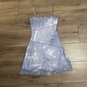 BlueBlush Purple Mesh Mini Dress